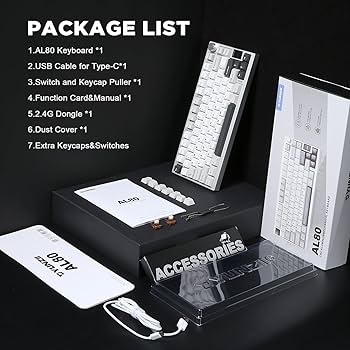 Amazon | YUNZII AL80 メカニカルキーボード ワイヤレス ゲーミング