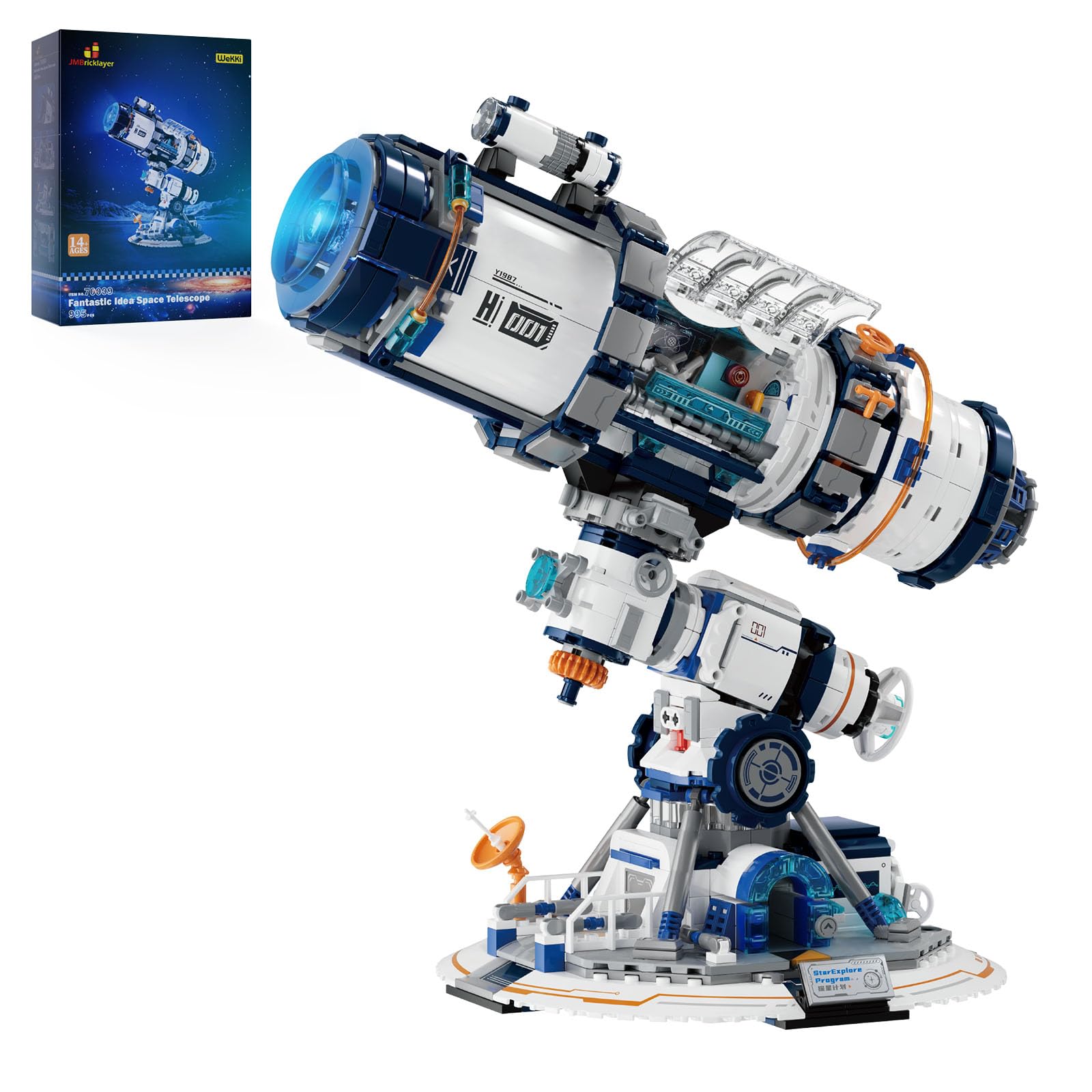 JMBricklayer Kit di mattoncini per telescopio spaziale per adulti