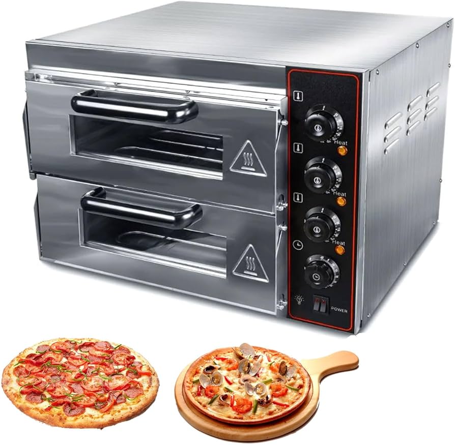 Amazon.co.jp: Kurflo 電気ピザオーブン 業務用 二層ピザオーブン 業務