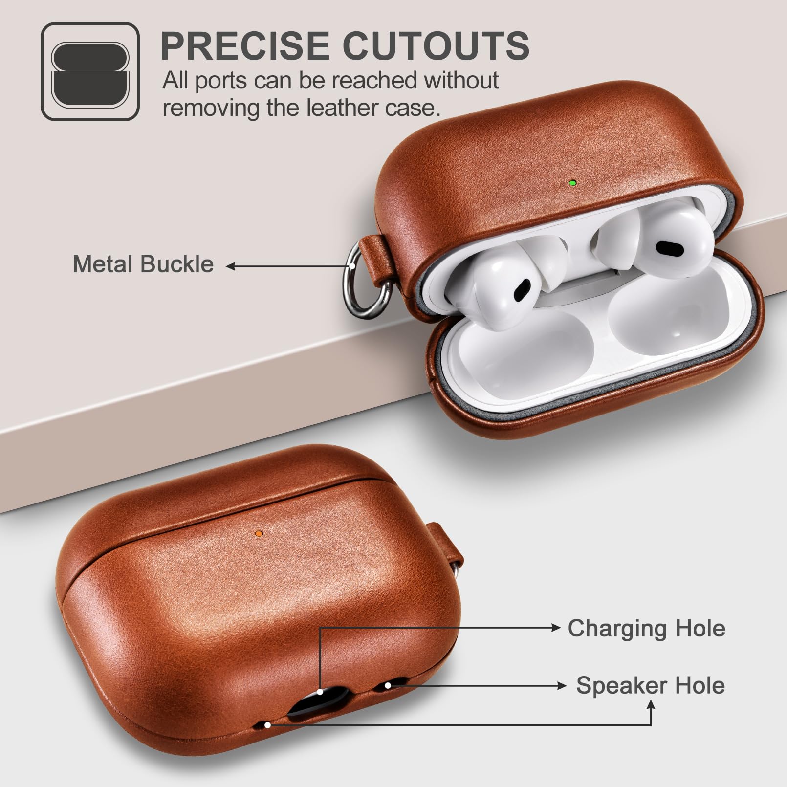 Amazon | AirPods Pro 3 用ケース 本革レザーケース (2025年9月発売