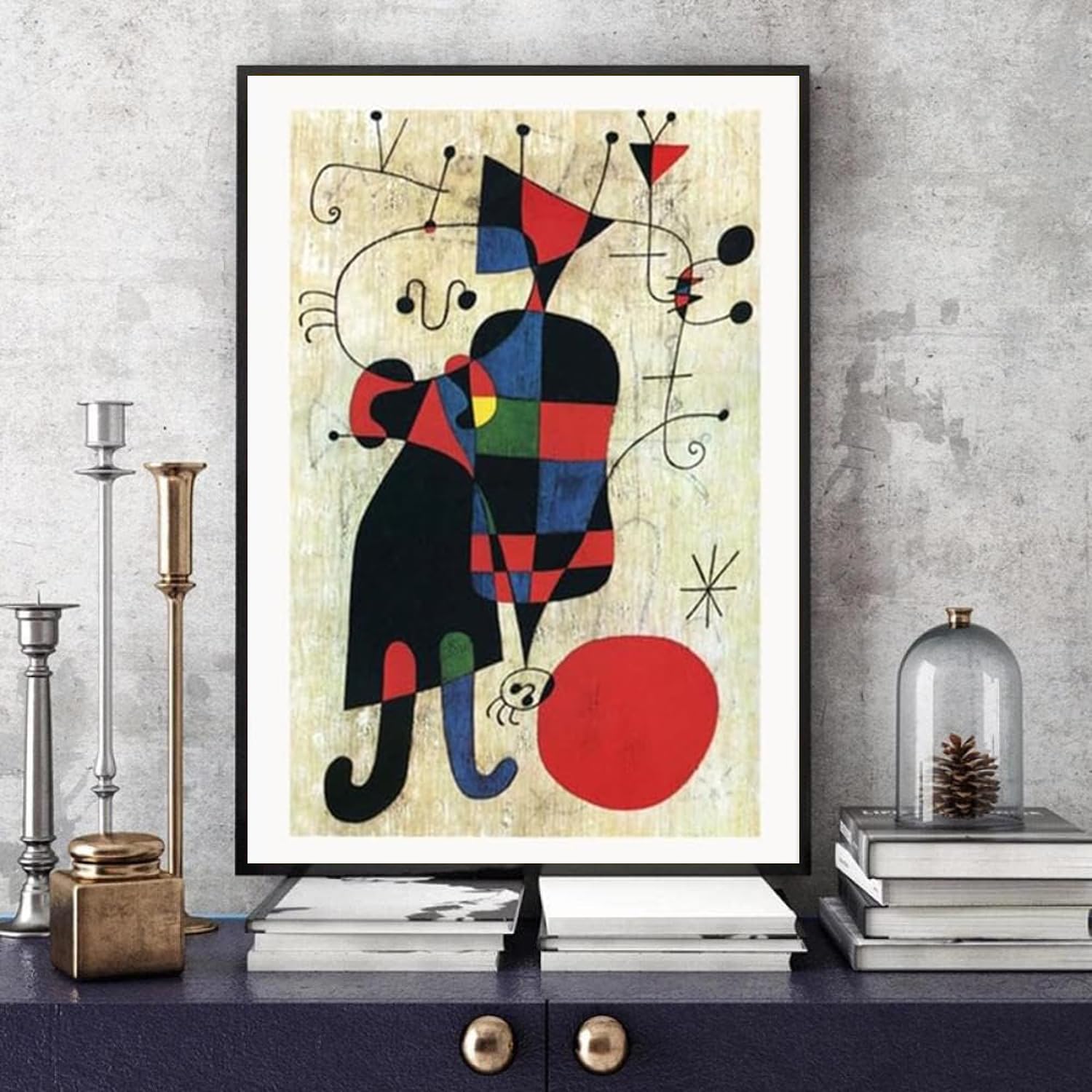 Amazon.co.jp: 有名なジョアン・ミロのポスター《座っている女性》美学