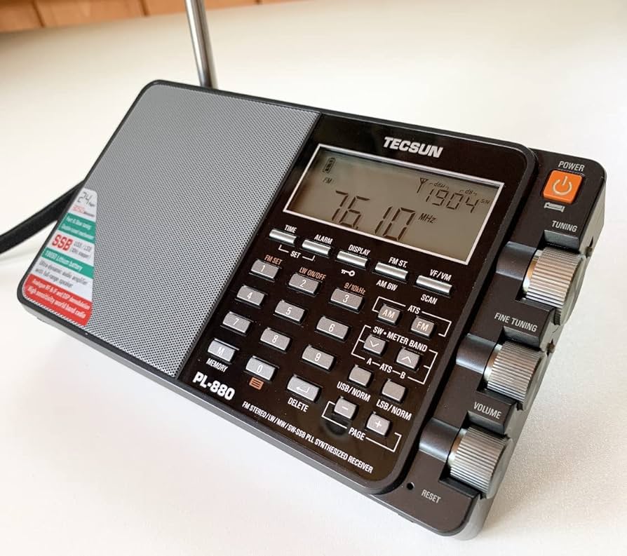 Amazon | TECSUN 日本正規代理店 PL-880 黒 BCL 短波ラジオ FM/MW/SW