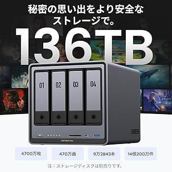 Amazon.co.jp: UGREEN NASync DXP4800 Plus 4-Bay Desktop NAS : Computers