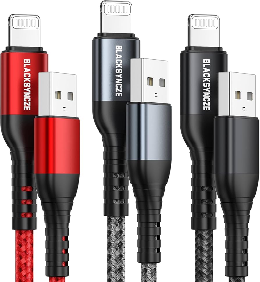 Amazon.co.jp: BLACKSYNCZE iPhone 充電ケーブル 1M 3本セット