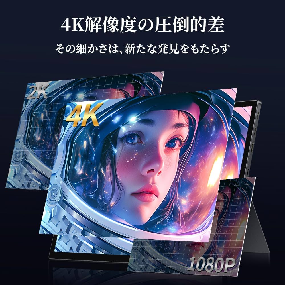 Amazon.co.jp: HAILESI モバイルモニター 15インチ 4K 3240*2160