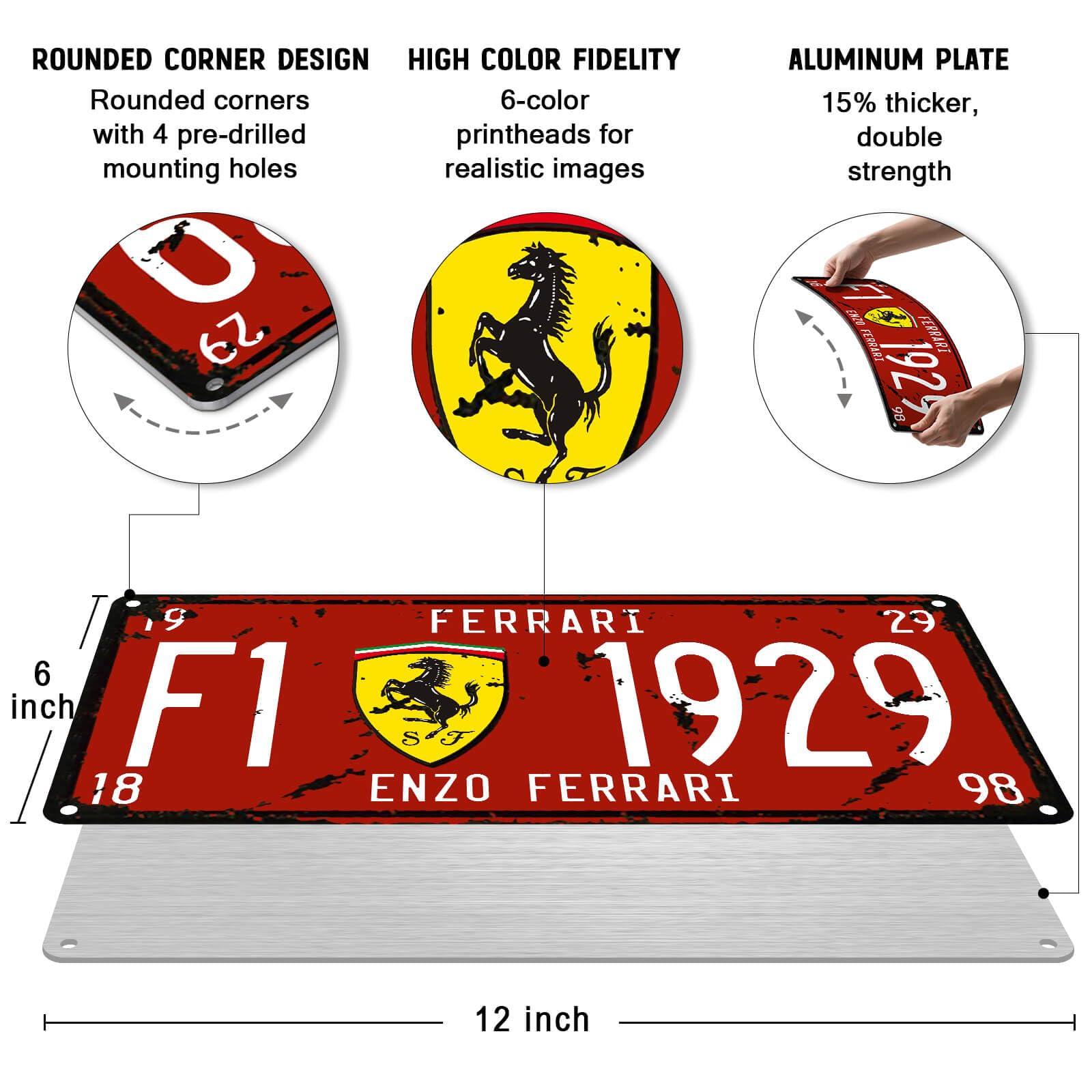 Amazon.com: BAYABU Metal Tin Signs car Plate enzo Ferrari Bar Pub
