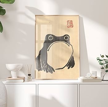 Amazon.com: Wall Art Print Unimpressed Frog, Matsumoto Hoji Frog