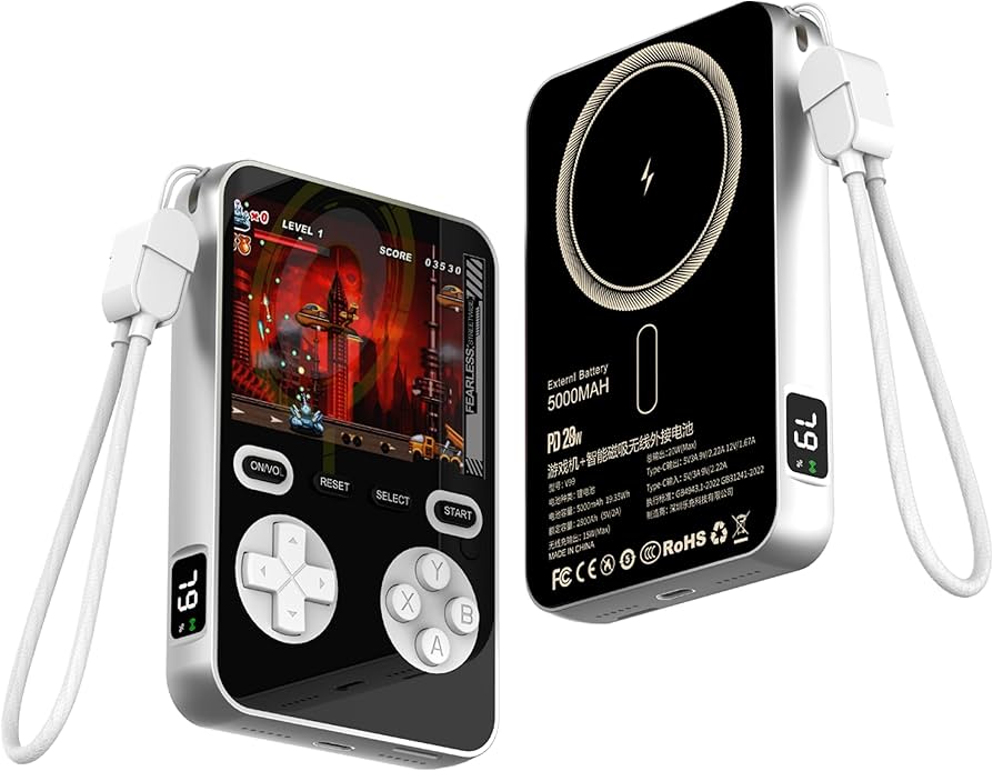 Amazon.co.jp: モバイルBOY 遊べるモバイルバッテリー 300種類レトロ風