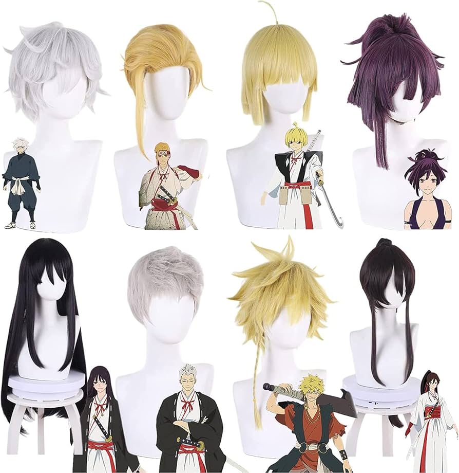 Amazon.co.jp: 地獄楽 コスプレウィッグ 画眉丸 山田浅ェ門 佐切 亜左