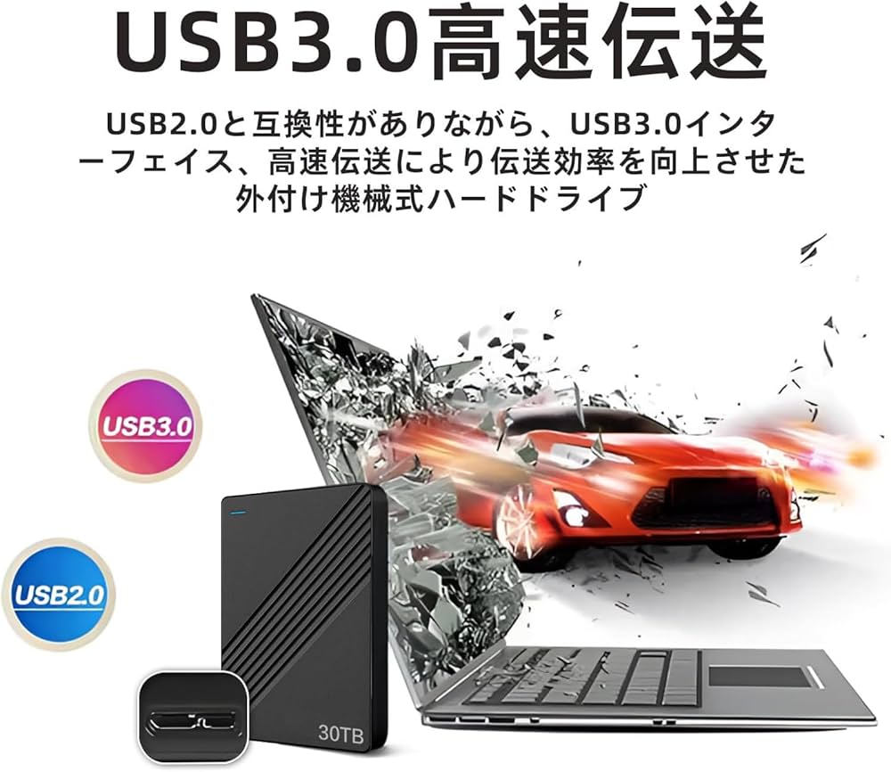 Amazon | 【100％正規品保証】30TB 外付け ハードディスク 外付けHDD