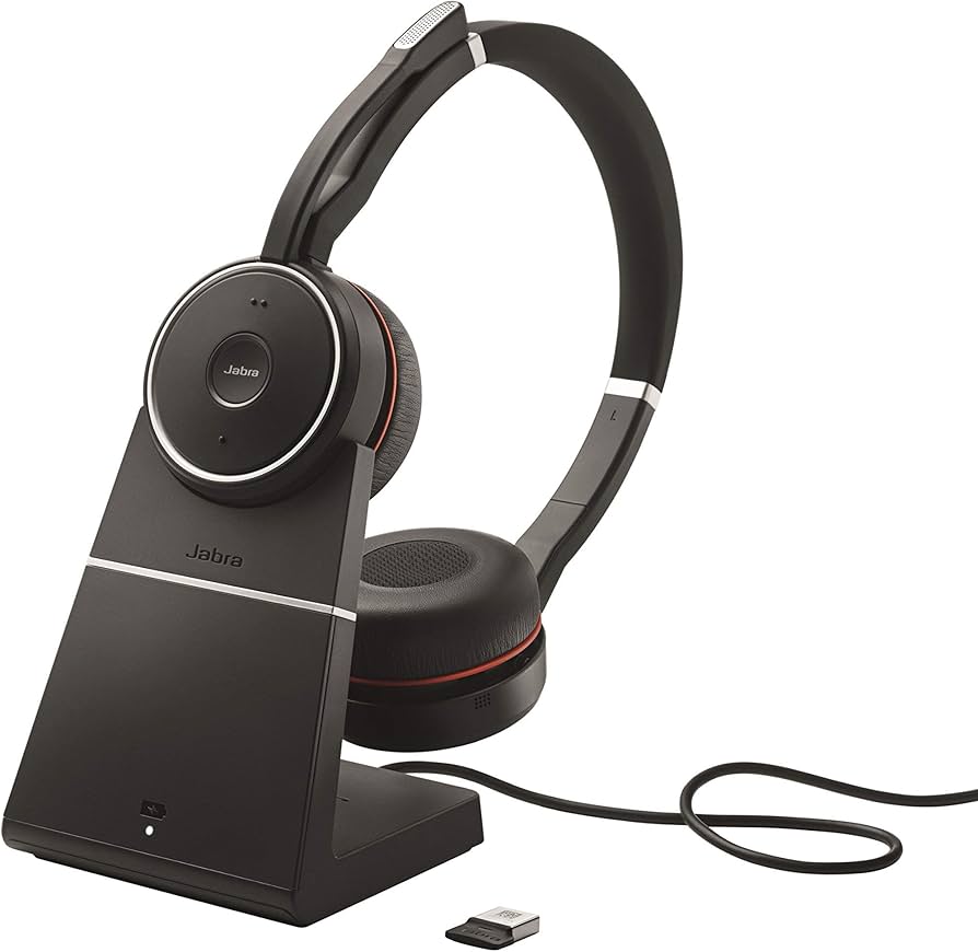 Amazon.com: Jabra Evolve 75 Stereo UC, Charging Stand & Link 370