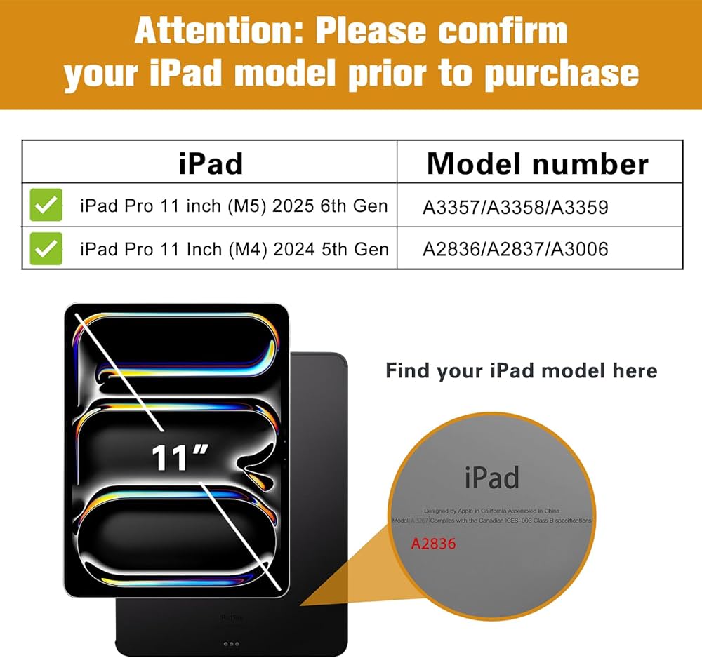 Amazon.com: ProCase Smart Case for iPad Pro 11 Inch M5 2025/M4