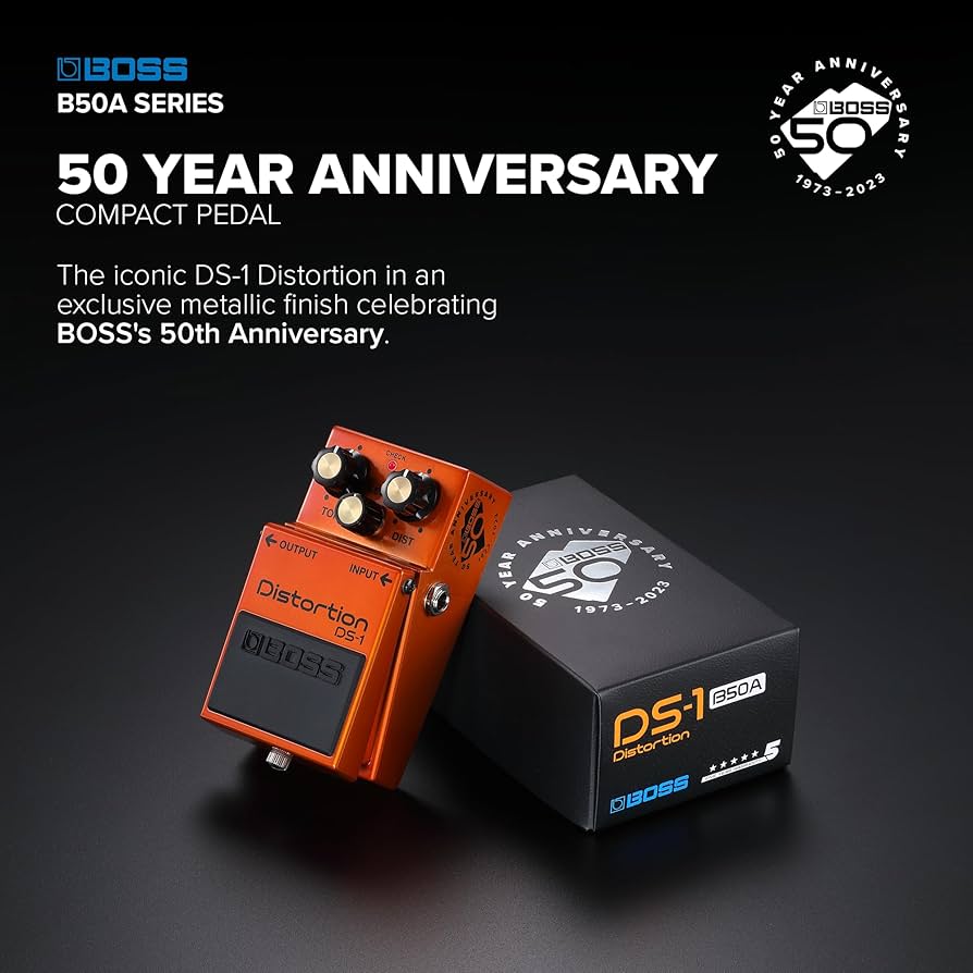 Amazon | BOSS DS-1-B50A 50th Anniversary Pedals 【メタリック塗装筐