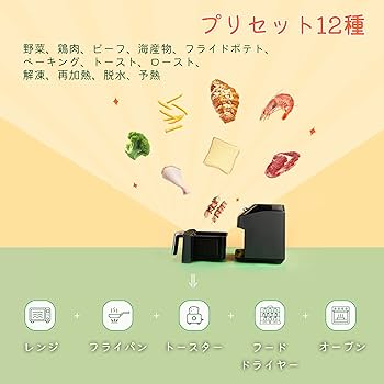 Amazon.co.jp: ノンフライヤー 【透明窓】 4.3L大容量 1-4人 エア