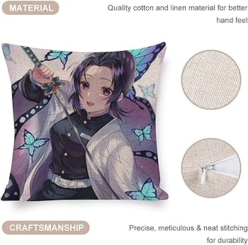 Amazon｜あいのにじょ 鬼滅の刃 胡蝶しのぶ2 (8) 綿麻 抱き枕カバー