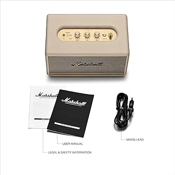 Marshall Acton III 60 W Bluetooth Powered Home Speaker, Cream