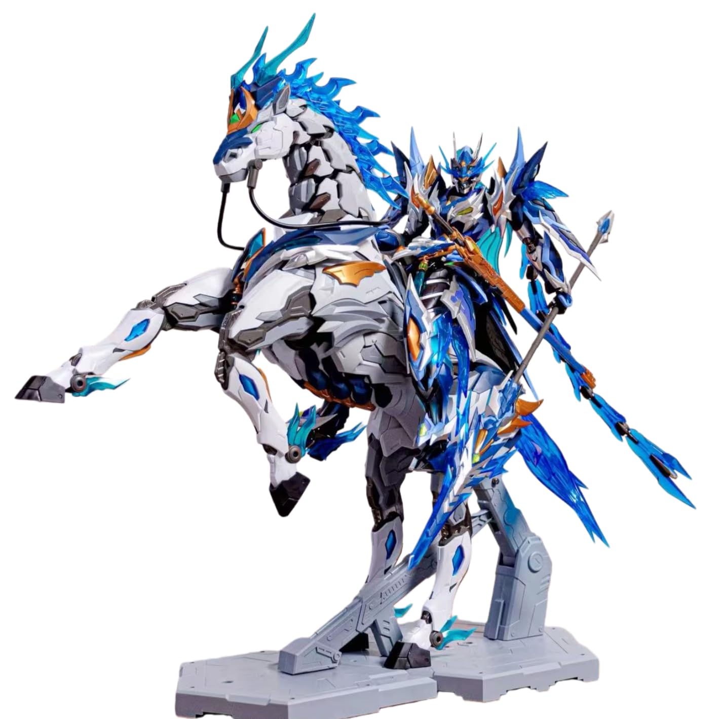 Amazon | 三国虎の将 趙雲 玉蘭白龍駒 塗装済メカ 機甲 可動 組み立て