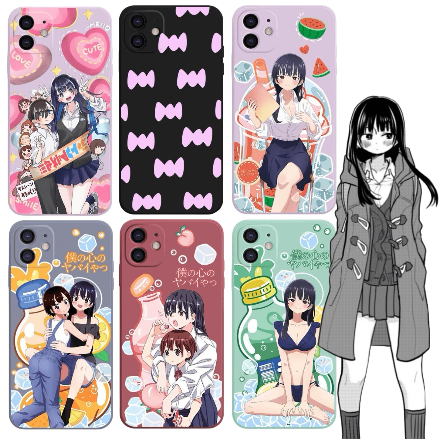 Amazon.co.jp: 2024 僕の心のヤバイやつ 僕ヤバ スマホケース iphone