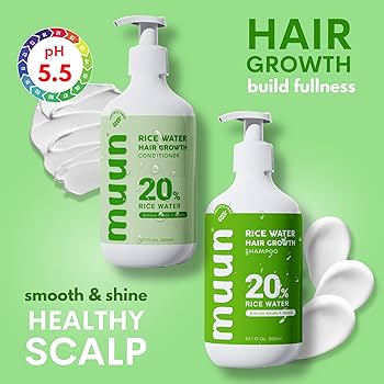 Amazon.com : Muun Rice Water Shampoo and Conditioner Set for Hair