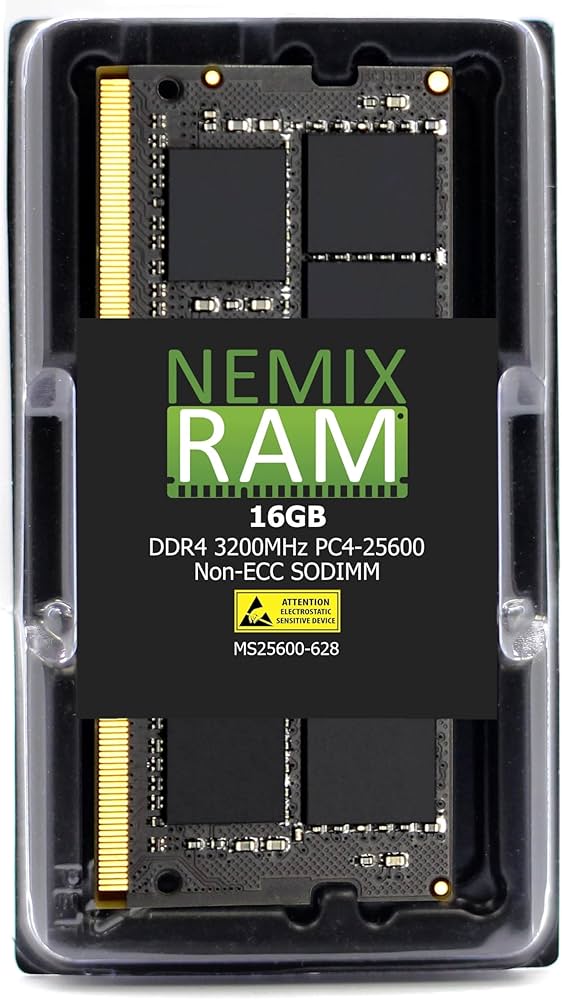 NEMIX RAM 16GB (1X16GB) DDR4 3200MHZ PC4-25600 2Rx8 1.2V CL22 260