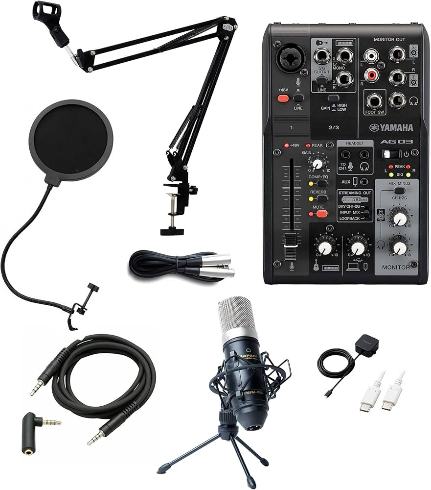 配信機材セットYamaha AG03 MK2 +MPM-1000 +HyperX Amazon.co.jp