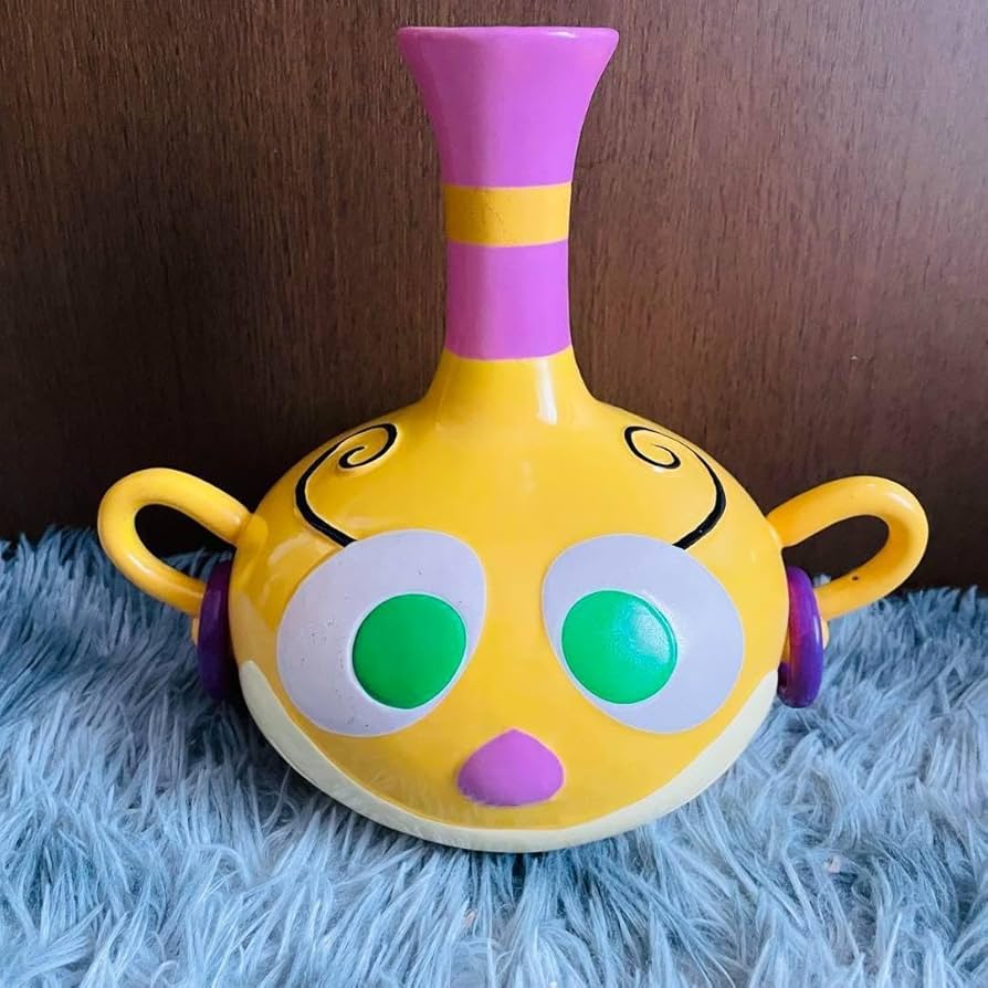 Amazon.co.jp: ハクション大魔王 アクビちゃん ツボ 壺 花瓶 黄色 陶器