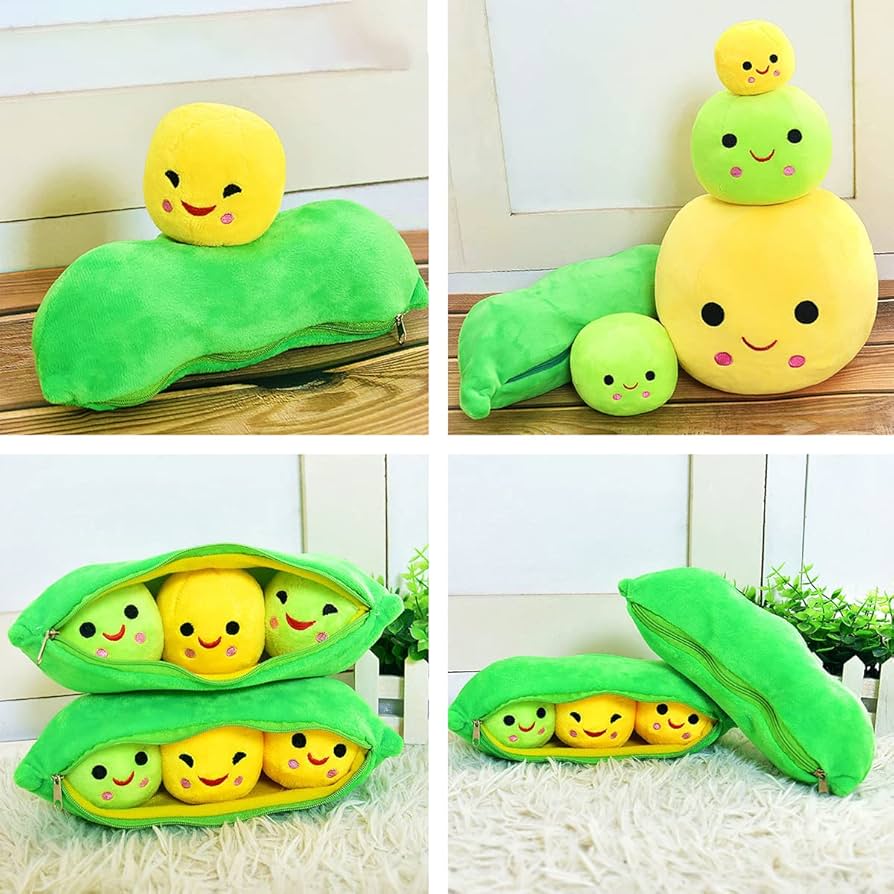 Amazon.co.jp: HKKY 豌豆 エンドウ豆 抱き枕 クッション ぬいぐるみ