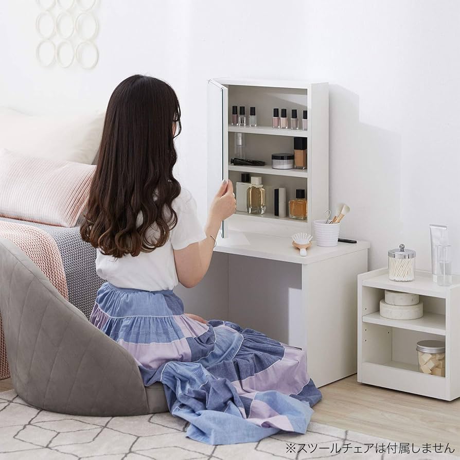 Amazon｜LOWYA ロウヤ ドレッサー テーブル ロータイプ コンパクト