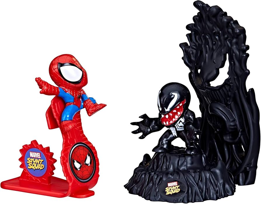 Amazon.com: Marvel Stunt Squad Spider-Man vs. Venom Playset, 1.5