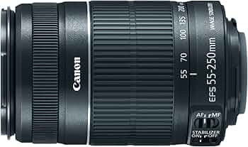 Amazon.com : Canon EF-S 55-250mm f/4.0-5.6 is II Telephoto Zoom