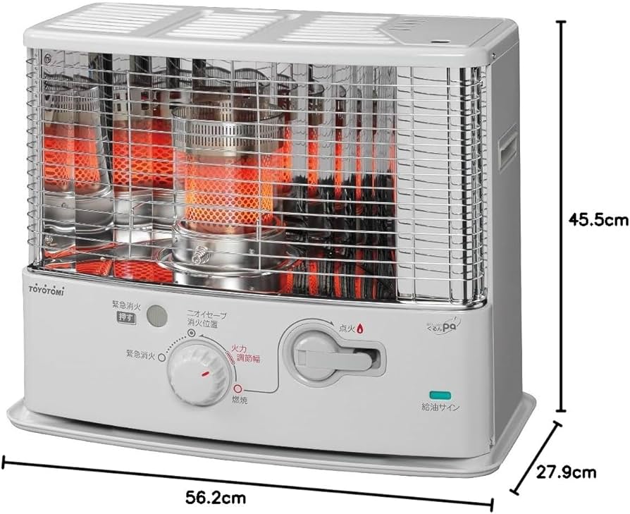 Amazon | トヨトミ 石油ストーブ 電池レス ぐるんPa (木造8畳まで