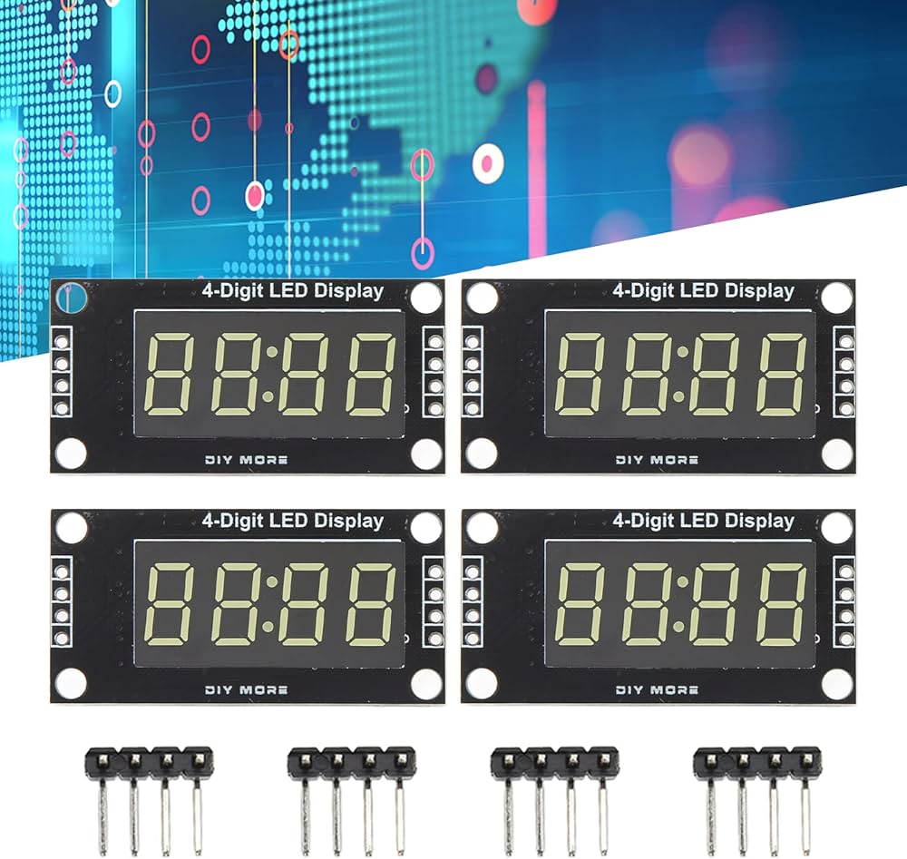 Amazon.co.jp: 4 セット LED ディスプレイモジュール、4 桁 7