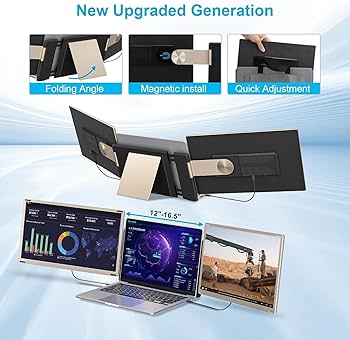 Amazon.co.jp: Kwumsy S6 15.6”モバイルモニター 2画面 トリプル