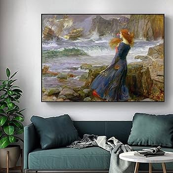 Amazon｜ZZPT John William Waterhouse Miranda The Tempest