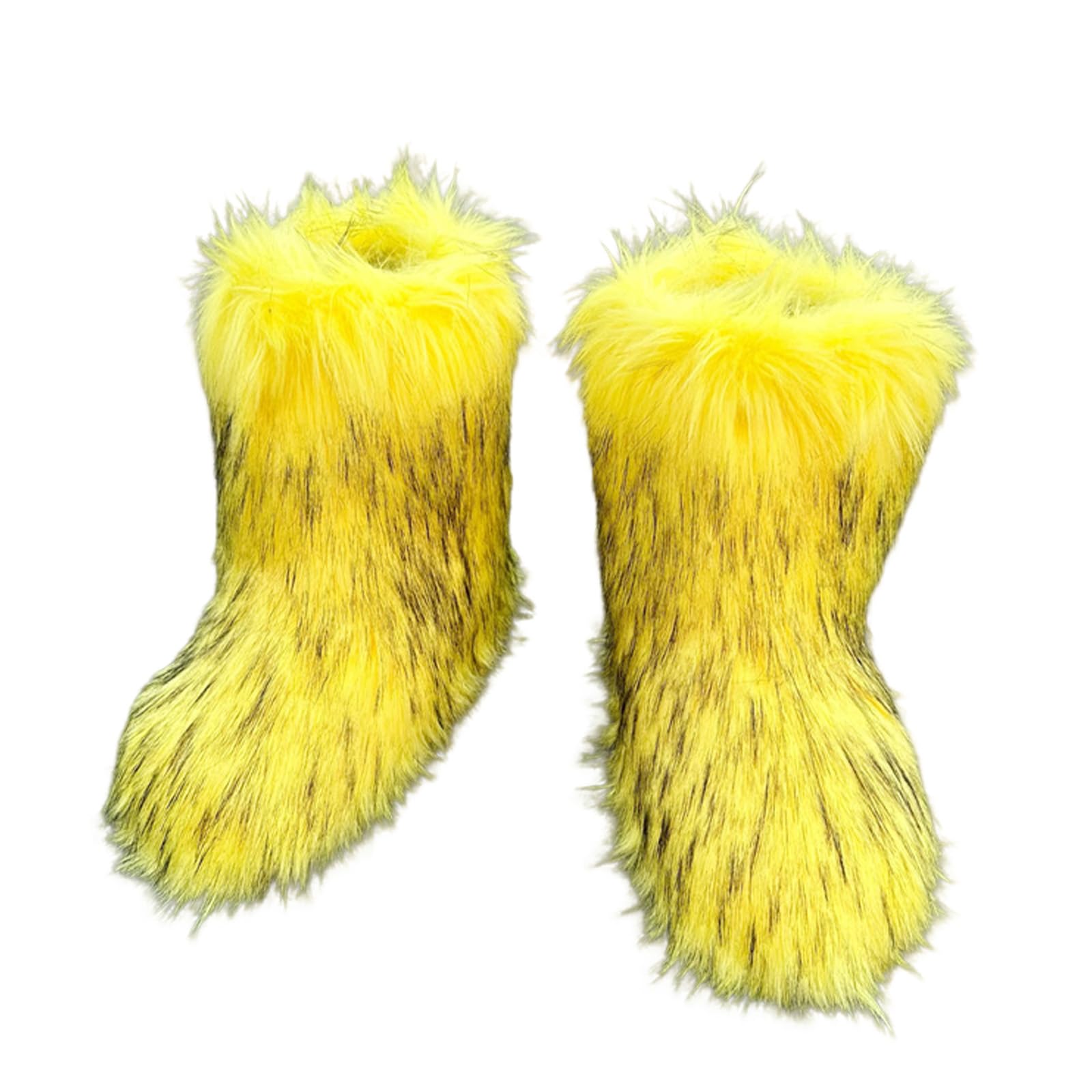 Amazon.com: CPMBFDC Women's Faux Fur Boots Winter Comfort Plush