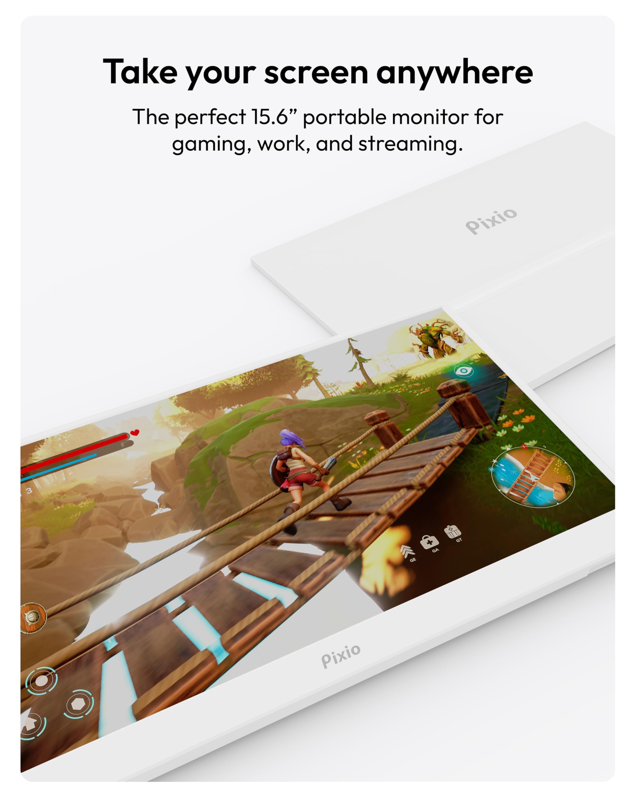 Amazon.com: Pixio PX160 Wave White Portable Monitor 15.6 inch 60Hz