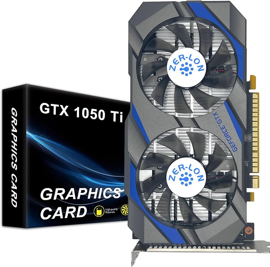ZER-LON Gaming GTX 1050 Ti Graphics Card, 4GB 128-Bit GDDR5 DP