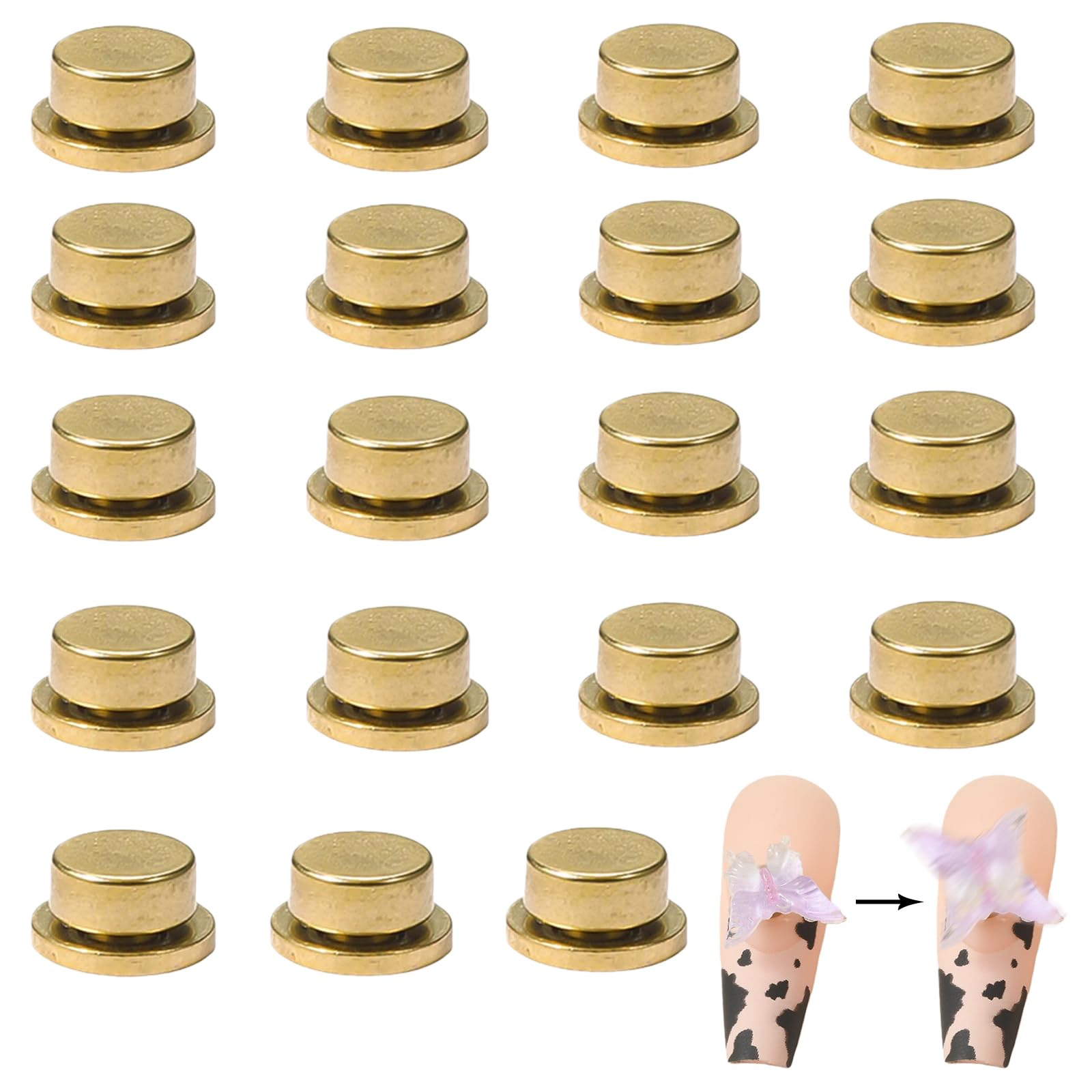 Amazon | ベアリングツール 20個セット 回転 台座 ネイルパーツ 立体