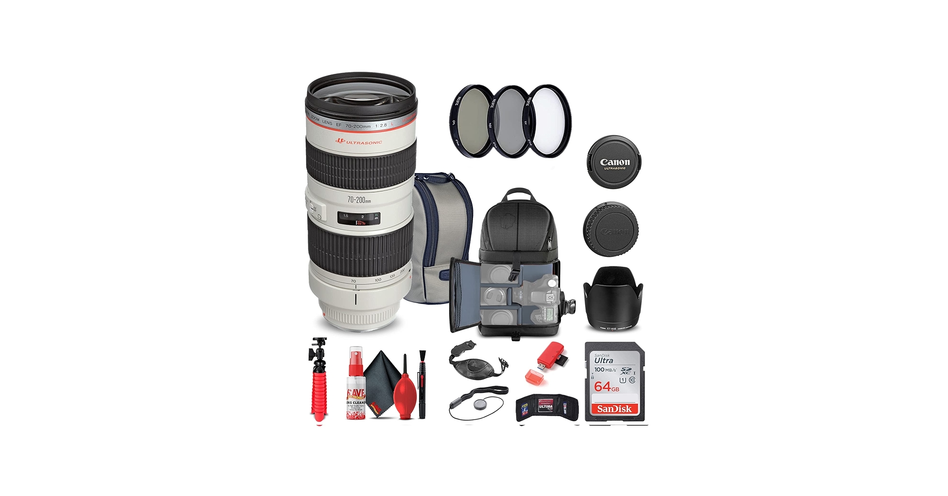 Amazon.com : Canon EF 70-200mm f/2.8L USM Lens (2569A004) + Filter