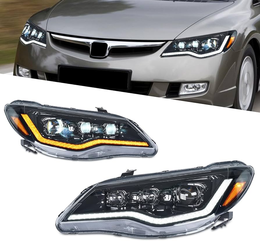 Amazon | YUANZHENGホンダシビック8代目 FD2 タイプRヘッドライト FD1