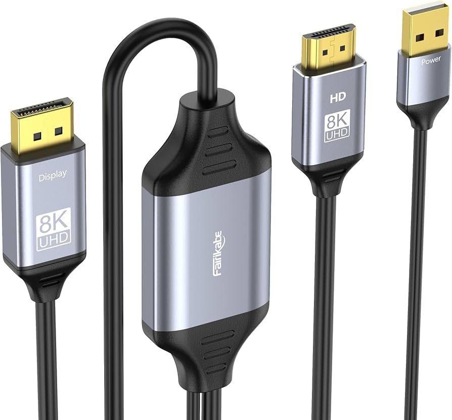 Amazon | fairikabe 8K HDMI to DisplayPort ケーブル 4K@120Hz（2K