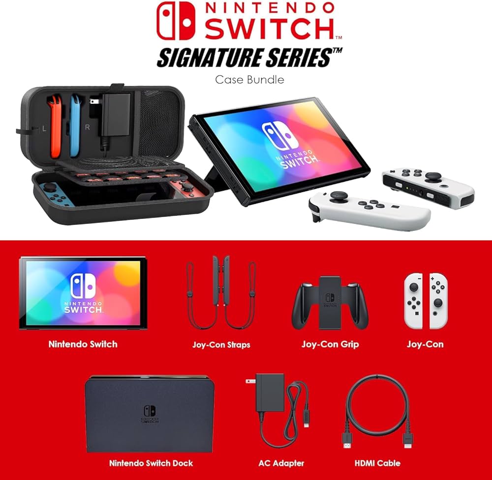Amazon.com: Nintendo Switch OLED with Signature Series Travel Case