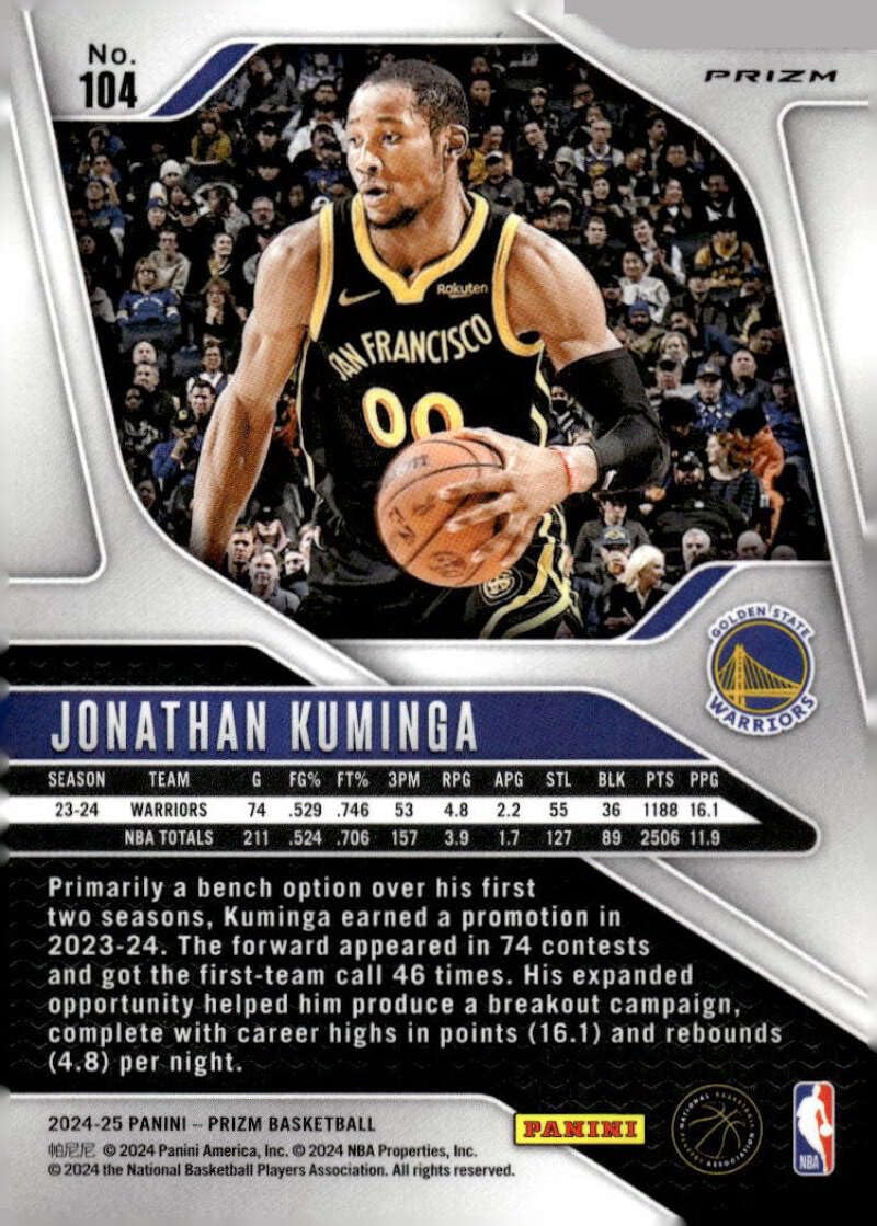 Amazon.com: JONATHAN KUMINGA 2024-25 Pa nini Prizm Collection