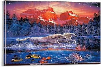 Amazon.co.jp: 別の世界のクリスチャン・リース・ラッセン 壁掛け