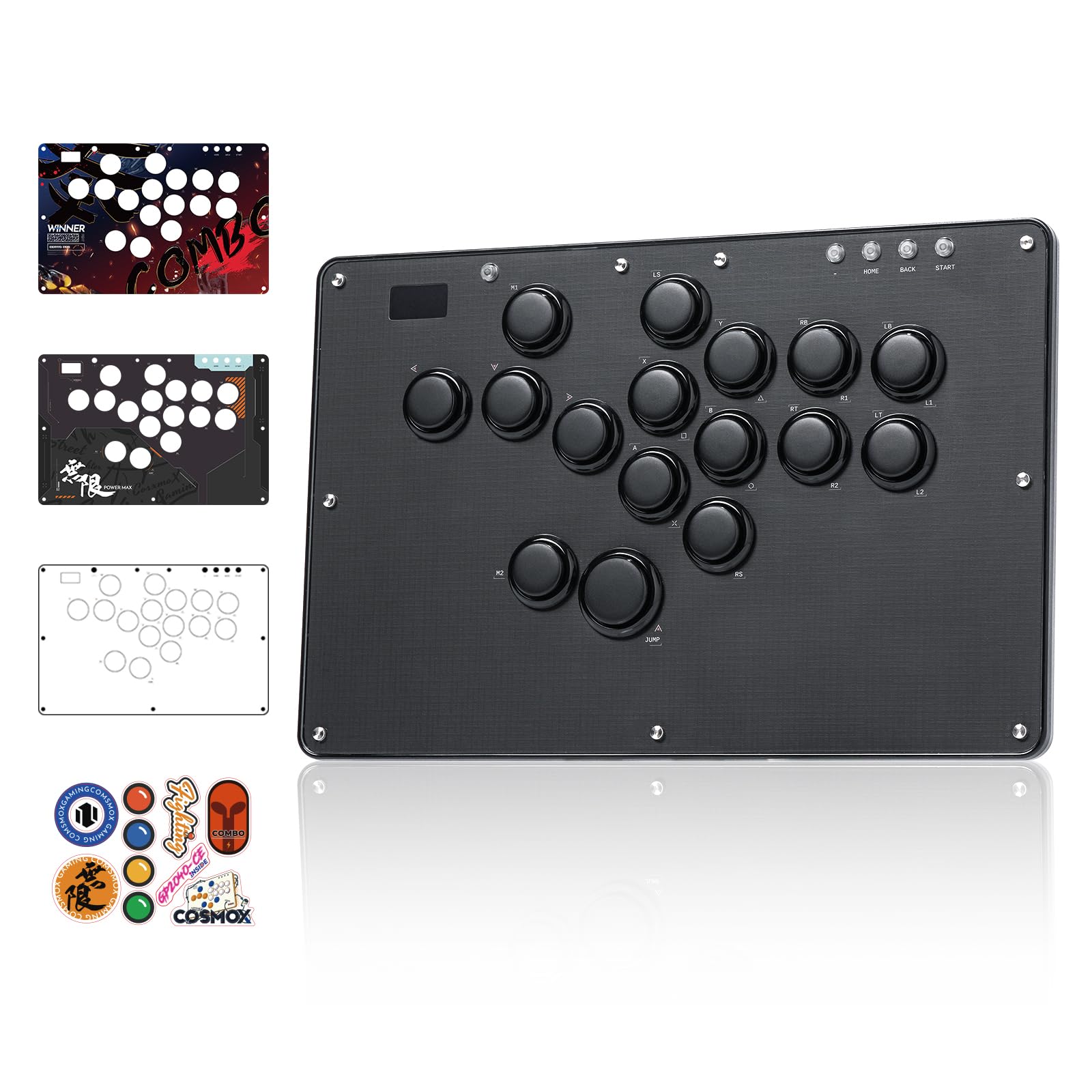 Amazon.co.jp: Haute42 U16 ブラック レバーレスアケコン 連射機能