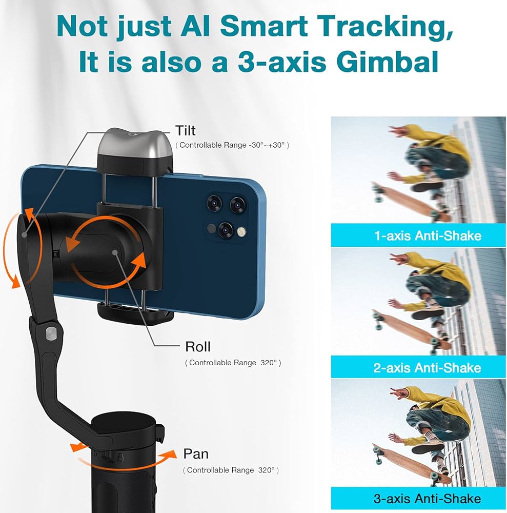 Amazon.co.jp: Hohem iSteady V2 3軸折りたたみ式ジンバル