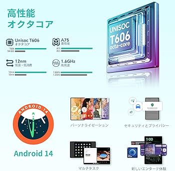 Amazon.co.jp: ODEA A12 Android タブレット、2000*1200解像度、12GB+