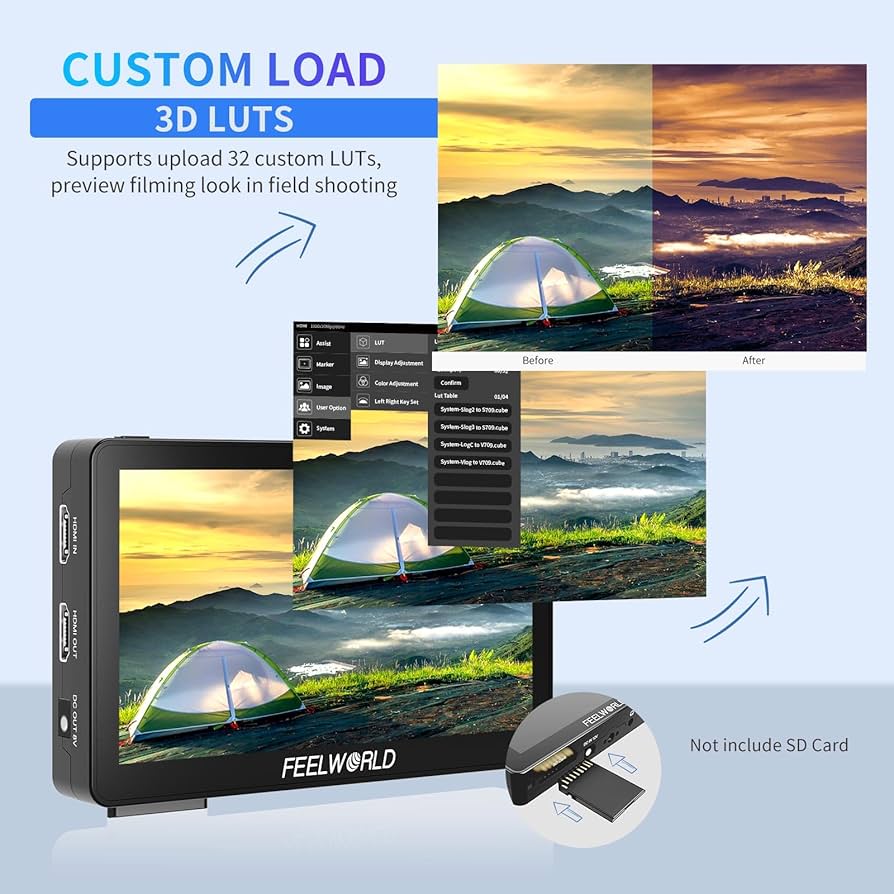 Amazon.com : FEELWORLD F6 Plus V2 6 inch DSLR Camera Field Touch