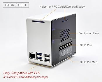Amazon.com: ElectroCookie Raspberry Pi 5 Case, Aluminum Mini Tower