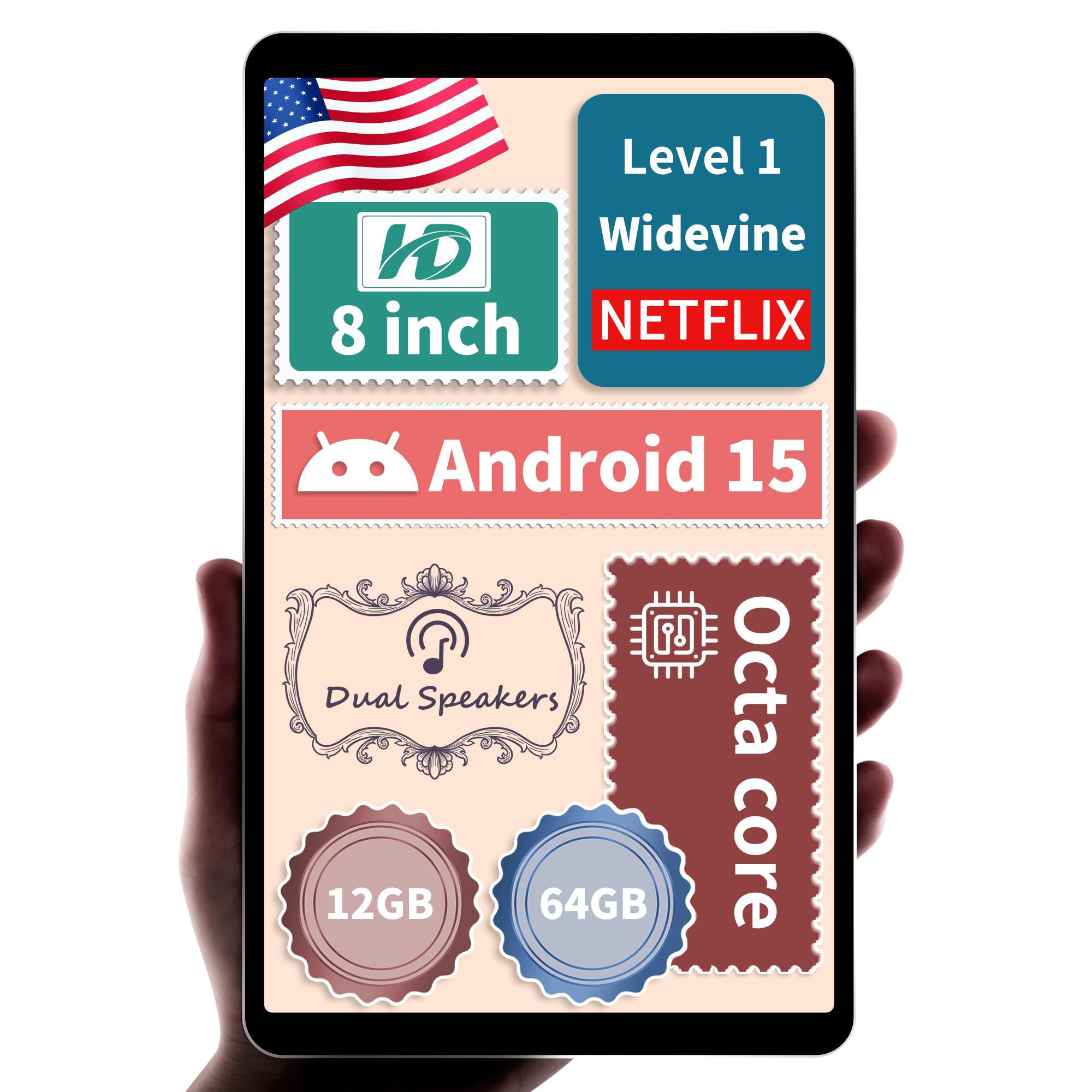 Amazon.com : HAOVM 【2025 Android 15 Tablet M8 Tablet 8 inch，8